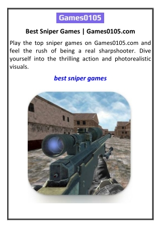 Best Sniper Games | Games0105.com