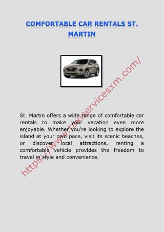 COMFORTABLE CAR RENTALS ST. MARTIN