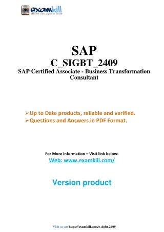 C_SIGBT_2409: Certified SAP Integration and Governance with Business Technology