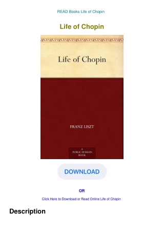 READ Books Life of Chopin