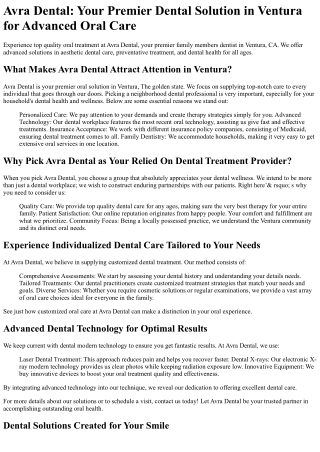Avra Dental