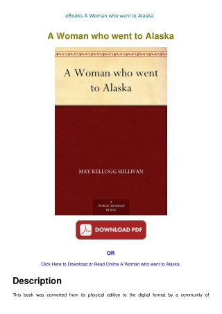eBooks A Woman who went to Alaska