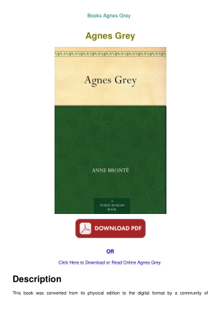 Books Agnes Grey