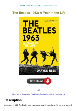 eBooks The Beatles 1963 A Year in the Life