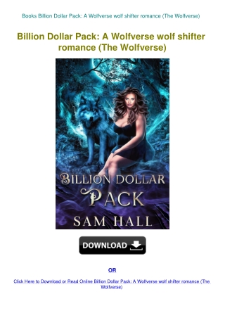 Books Billion Dollar Pack A Wolfverse wolf shifter romance (The Wolfverse)