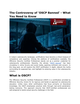 The Controversy of 'OSCP Banned' - What You Need to Know (2)