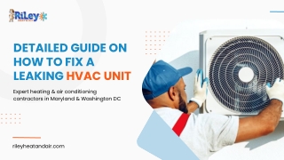 How to Fix a Leaking HVAC Unit