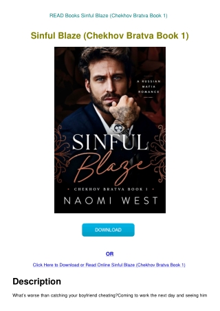 READ Books Sinful Blaze (Chekhov Bratva Book 1)