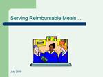 Serving Reimbursable Meals