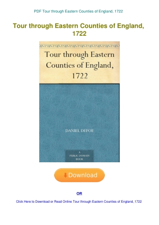 PDF Tour through Eastern Counties of England  1722
