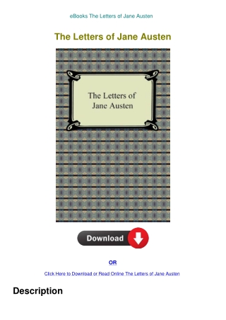 eBooks The Letters of Jane Austen