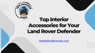 Top Interior Accessories for Your Land Rover Defender