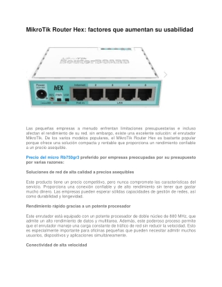 Precio del enrutador MikroTik RB750GR3 | Ofertas asequibles en MCTelematics