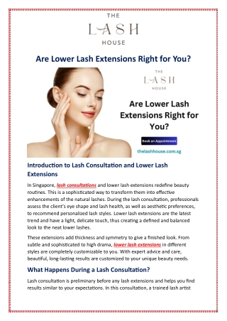Are Lower Lash Extensions Right for You?