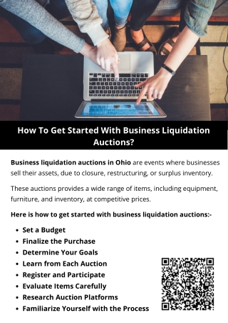 How To Get Started With Business Liquidation Auctions?