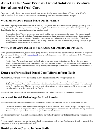 Avra Dental