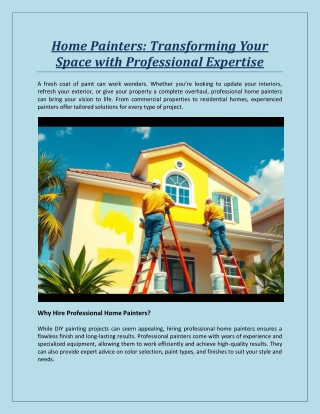 Home Painters Transforming Your Space with Professional Expertise