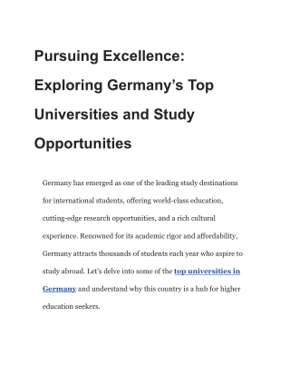 Pursuing Excellence_ Exploring Germany’s Top Universities and Study Opportunities