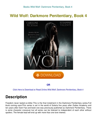 Books Wild Wolf Darkmore Penitentiary  Book 4