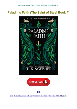 eBooks Paladin's Faith (The Saint of Steel Book 4)
