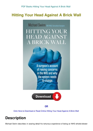 PDF Books Hitting Your Head Against A Brick Wall
