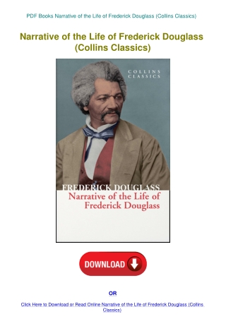 PDF Books Narrative of the Life of Frederick Douglass (Collins Classics)