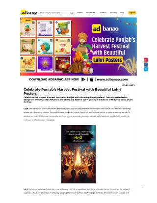 Celebrate Punjab’s Harvest Festival with Beautiful Lohri Posters.