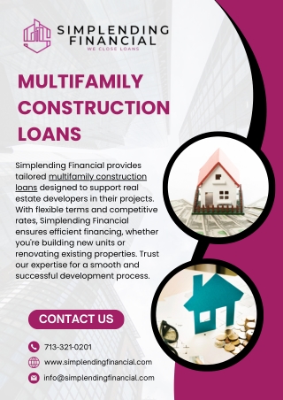 Flexible Multifamily Construction Loans for Real Estate Development