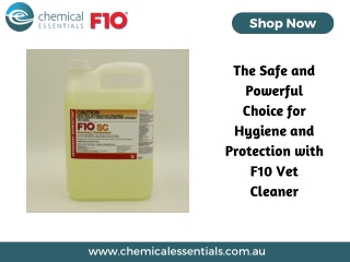 The Safe and Powerful Choice for Hygiene and Protection with F10 Vet Cleaner