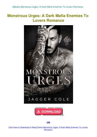 eBooks Monstrous Urges A Dark Mafia Enemies To Lovers Romance