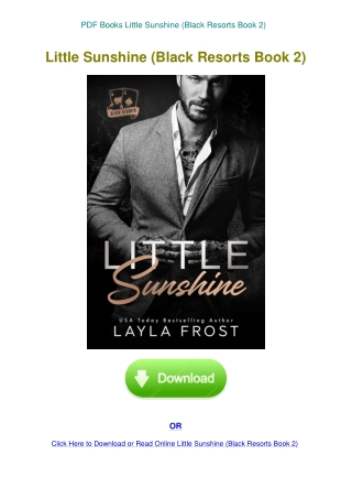 PDF Books Little Sunshine (Black Resorts Book 2)