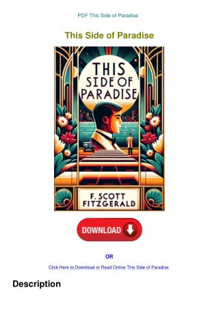 PDF This Side of Paradise