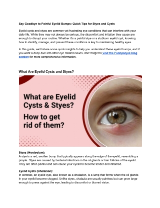 Say Goodbye to Painful Eyelid Bumps_ Quick Tips for Styes and Cysts