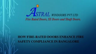How Fire-Rated Doors Enhance Fire Safety Compliance in Bangalore