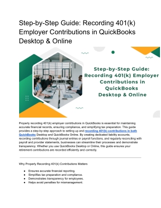 Step-by-Step Guide_ Recording 401(k) Employer Contributions in QuickBooks Desktop & Online