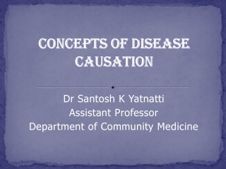 Concepts of disease causation