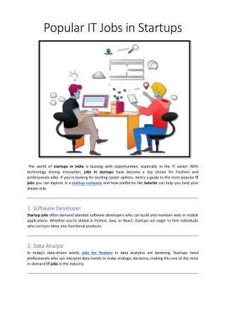 Popular IT Jobs in Startups (1)