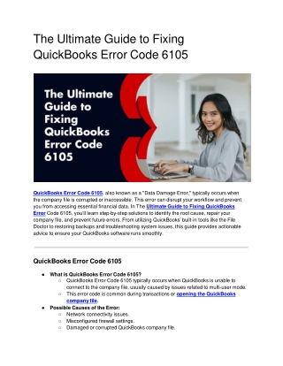 The Ultimate Guide to Fixing QuickBooks Error Code 6105