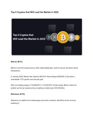 Top 5 Cryptos that Will Lead the Market in 2025 - Google Docs