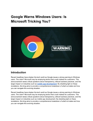 Google Warns Windows Users_ Is Microsoft Tricking You