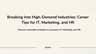 Breaking Into High-Demand Industries Career Tips for IT, Marketing, and HR