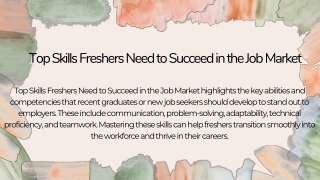 Top Skills Freshers Need