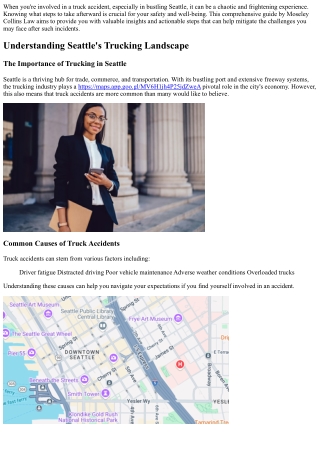 What to Do After a Truck Accident in Seattle: A Guide by Moseley Collins Law