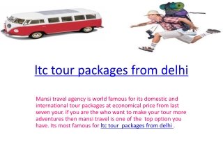 ltc tour packages from delhi