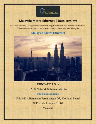 Malaysia Metro Ethernet  Dacs.com.my