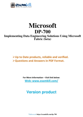 DP-700 Q&A with Simple PDF – Practice Questions & Answers
