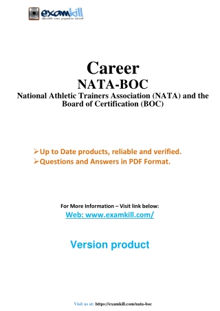 NATA-BOC Q&A with Simple PDF – Practice Questions & Answers