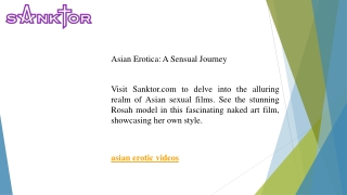 Asian Erotica A Sensual Journey