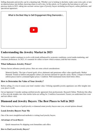 Diamond and Jewelry Buyers: The Best Places to Sell in 2023