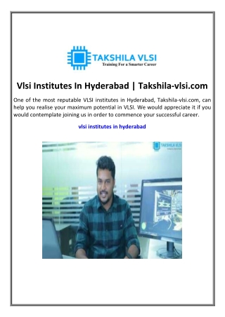 Vlsi Institutes In Hyderabad | Takshila-vlsi.com